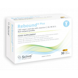 Rebound® Plus, THC 0,0%, Vegan capsules. Rich terpene profile