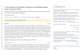 In Vitro Evaluation of the Activity of Terpenes and Cannabidiol against Human Coronavirus E229